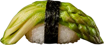 Nigiri Asperge de Sushi Wa, restaurant de sushis halal à Ixelles (Flagey, Bruxelles)