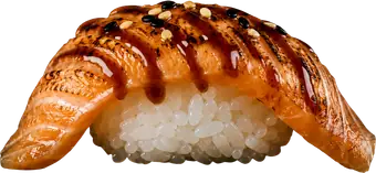 Nigiri Saumon snacké de Sushi Wa, restaurant de sushis halal à Ixelles (Flagey, Bruxelles)