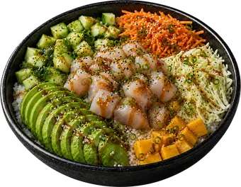 Poke Bowls Dorade de Sushi Wa, restaurant de sushis halal à Ixelles (Flagey, Bruxelles)