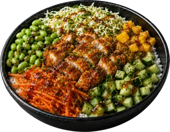 Poke Bowls Poulet de Sushi Wa, restaurant de sushis halal à Ixelles (Flagey, Bruxelles)