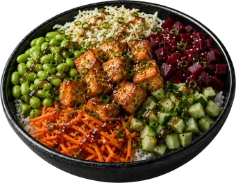 Poke Bowls Veggie de Sushi Wa, restaurant de sushis halal à Ixelles (Flagey, Bruxelles)
